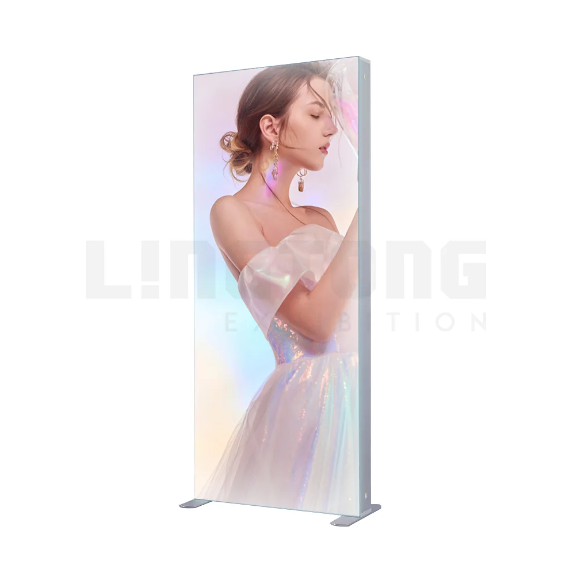 exhibition wholesale event fabric SEG custom printing logo backdrop backlit display LED aluminum lightbox