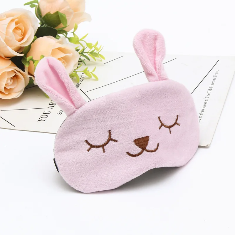 Ready to Ship Comfortable Private Label eyelash eye mask luxury fashion sleep eye mask cheap eye mask rabbit design with ear