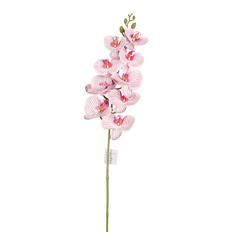 QIHAO 3D Real Touch Latex Phalaenopsis Centerpiece Flower Stem Artificial Orchid for Wedding Party Home Garden