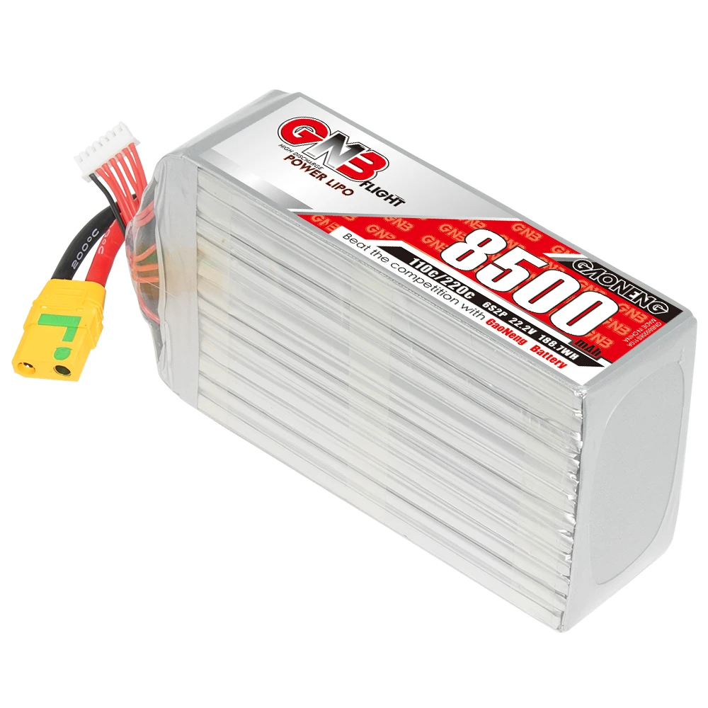 GAONENG GNB 8500MAH 6S 22.2V 110C 220C XT90S RC LiPo Battery Helicopters Large Scale Airplane Drone Aircraft