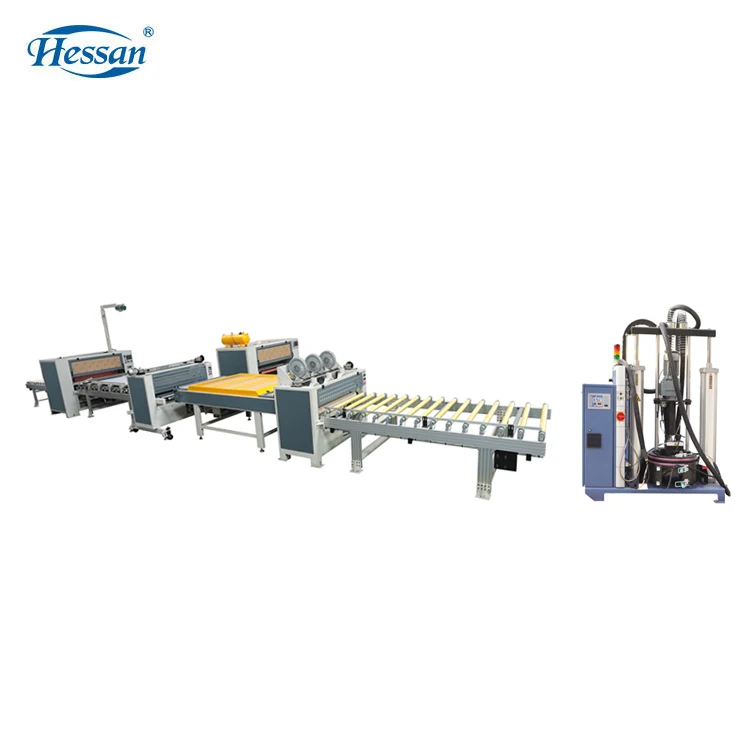 Hessan PUR Panel Flat Lamination Lin PVC Film HPL And Wooden Board Laminating Machine Automatic Sticking Machine For Door