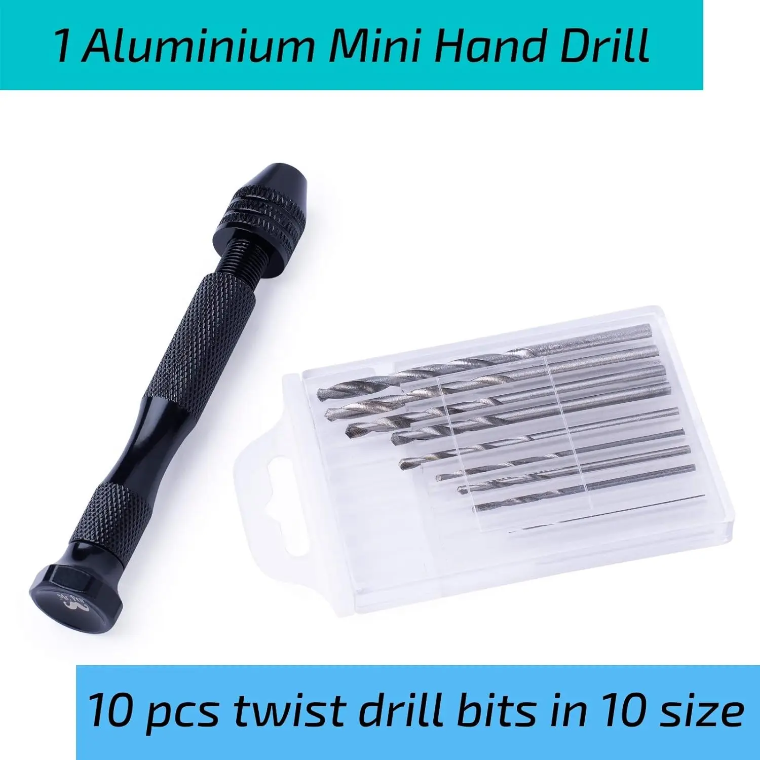 Twist Drill Diy Kit Hss Small Mini Micro Drill Bits Set Rotary Hand Tool With Aluminum Hand Drill Pin Vise Case