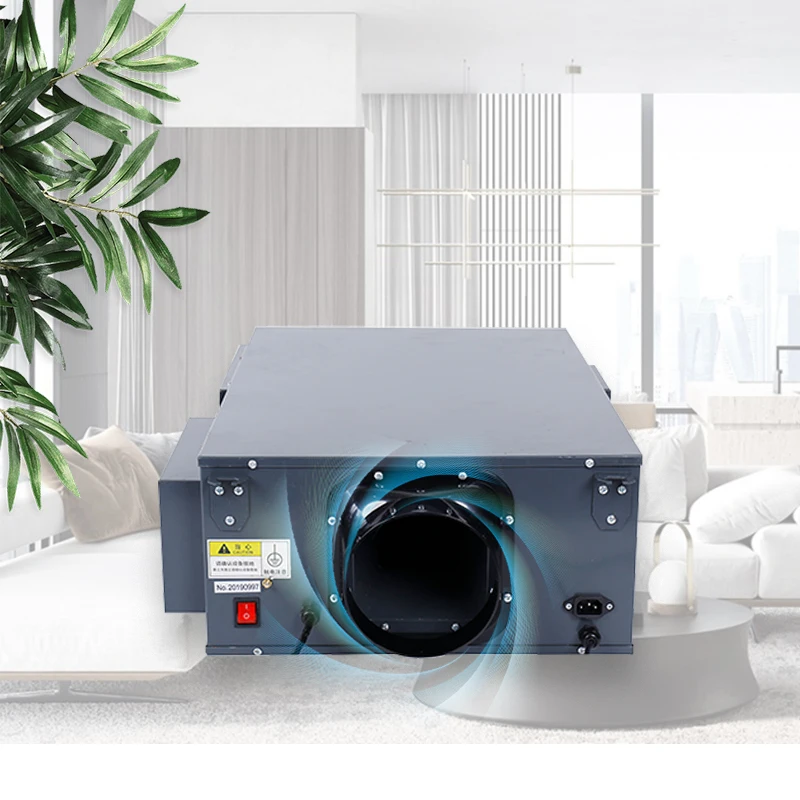 MAKE AIR 350 capacity power 210w central ceiling fresh air system home smart ionized air purifier 2022