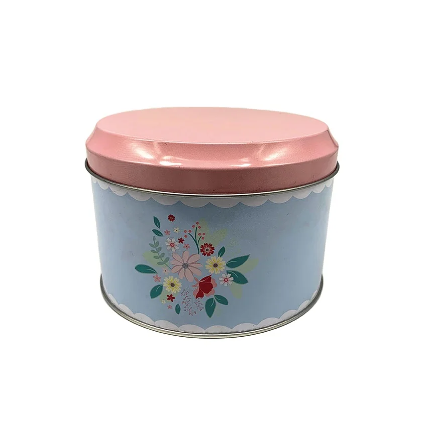Custom round metal tin soap box with holes 100ml shampoo soap bar tin cosmetic jar