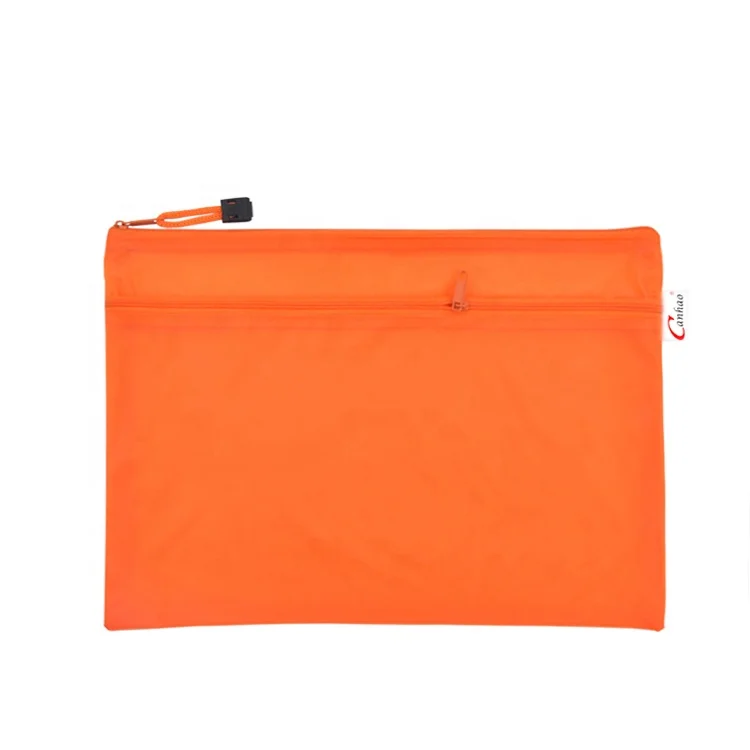 
Custom PVC office file A5 waterproof OEM double zipper document bag 