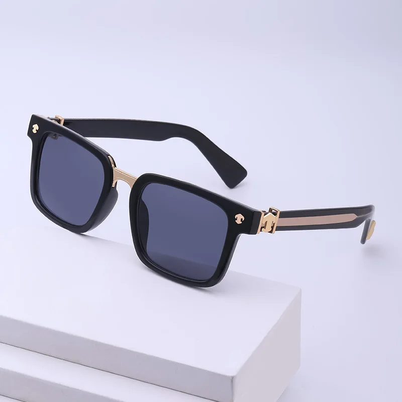 Crystal Mens Square Sunglasses Men Transparent Shades Designer Black  Gafas De Sol