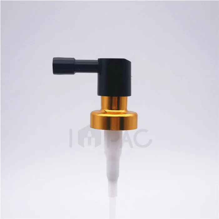 Gold neck 18mm crimp perfume sprayer pump with nozzle for glass bottle