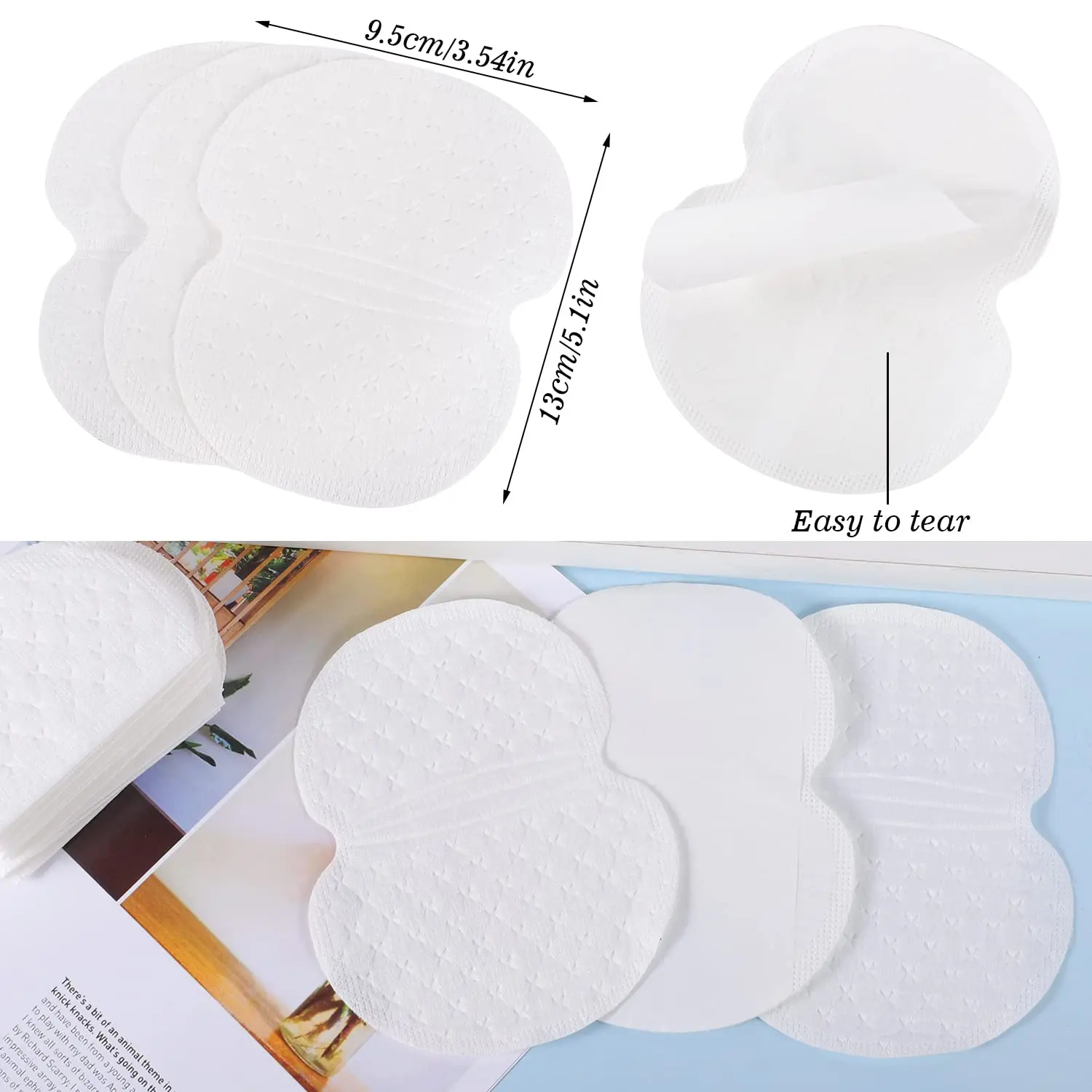 High Quality Disposable Armpit Sweat Absorbent Pad Breathable Cotton Anti Underarm Sweat Pads