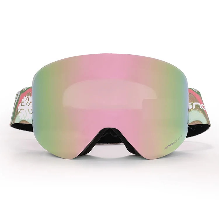 Custom Best Seller Fashion Cylindrical Anti-Fog Frameless Magnetic UV400 Protective Snow Glasses Ski Goggles