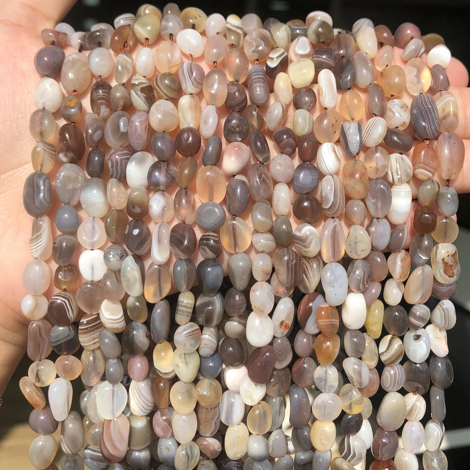 5-8mm Natural Pink Opal Moonstone Colorful Fluorite Stone Beads Irregular Spacer Beads for jewellery Making DIY Bracelet