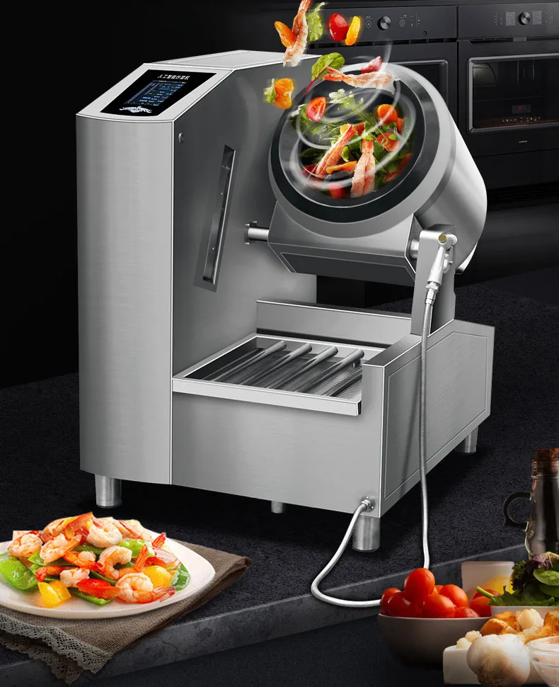 Selling Fry Fried Rice Machine for Restaurant 5kW Stir Fry Machine Electric Stir Fryer Automatic Rice Cooking Machine