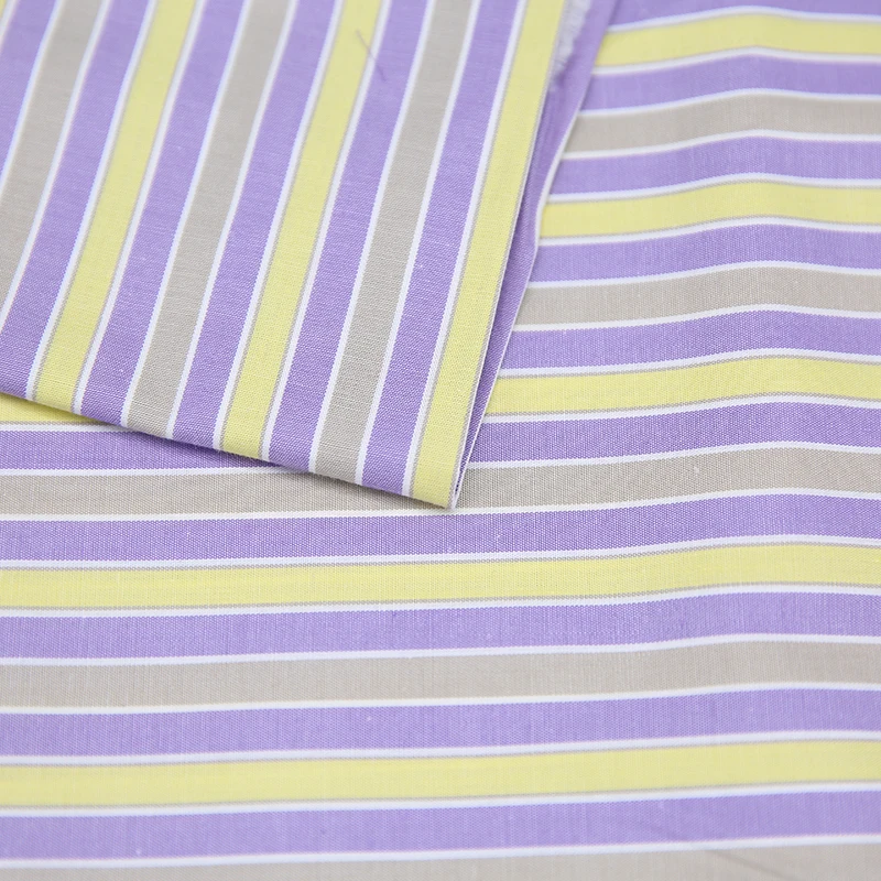 Polyester Blended Strip Egyptian Cotton Fabric Shirt Pocket Fabric COMBED Woven Plain Lightweight Solid Mercerized Wash Cotton