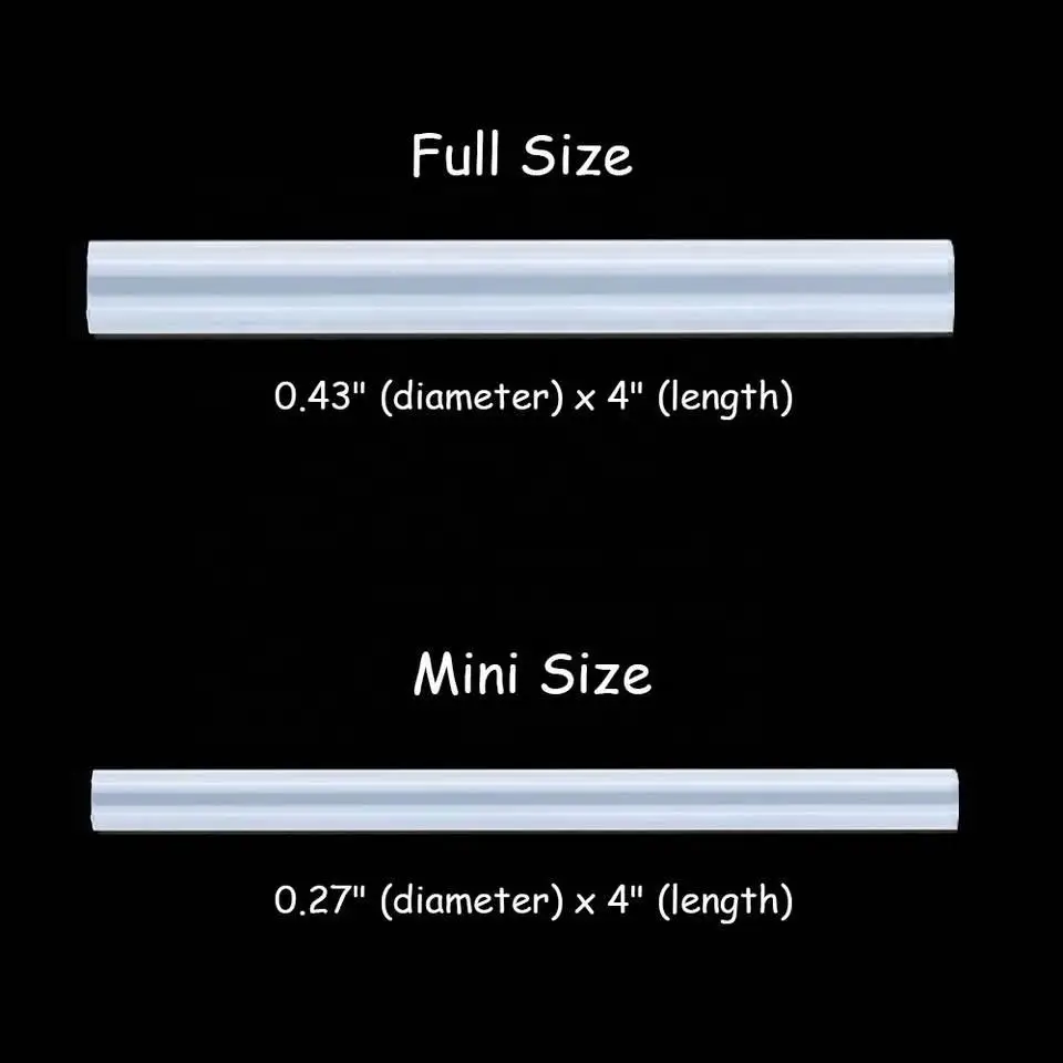 Manufacturer Low MOQ eco friendly Hot Melt Adhesives Silicone transparent eva resin Glue Gun sticks for repair