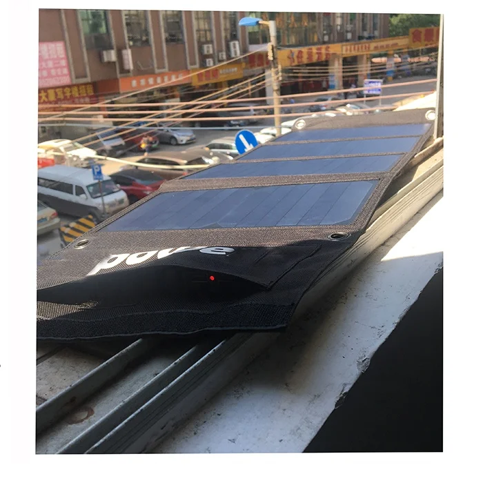 
Outdoor Portable 28W 6V Folding Solar Panel Mobile Phone charger 5V output solar charger 