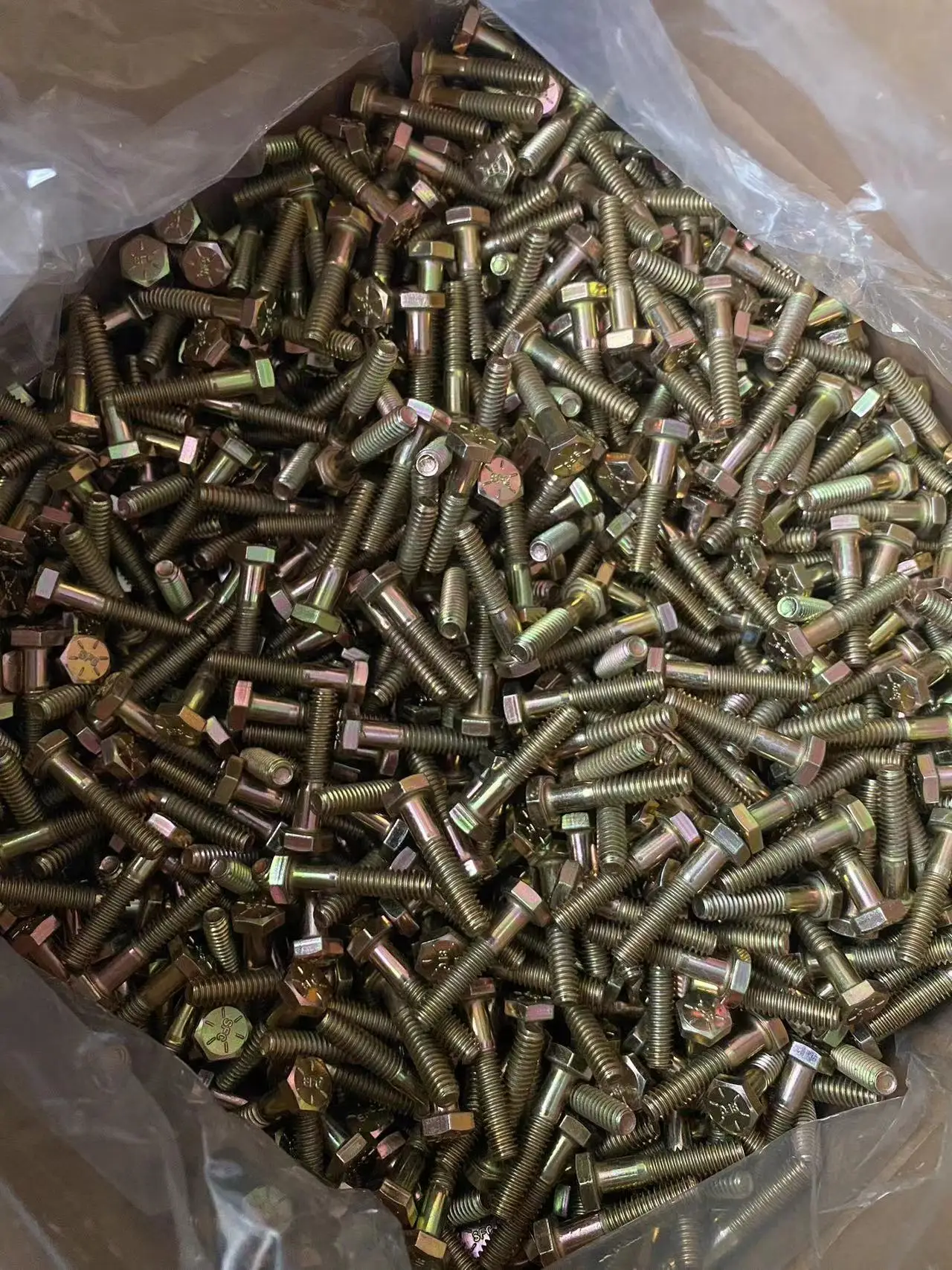 2024 Factory Hot Sale  HEX BOLT With Yellow Zinc Plated UNC UNF Grade 5 Grade 8  ANSI/ASME B18.2.1