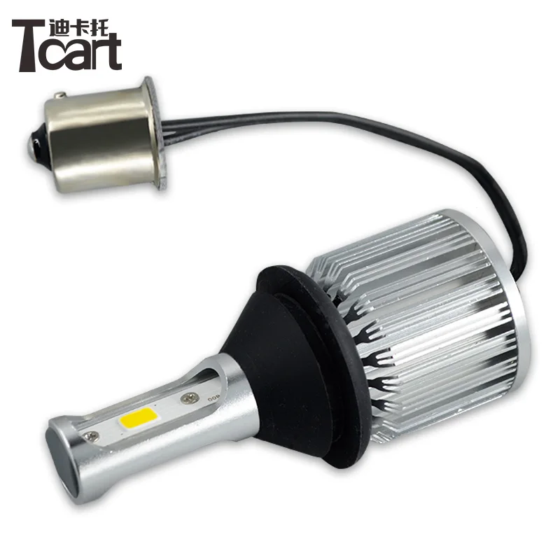 Tcart Auto turning warn lamp 12v 1156 BA15S P21W bau15s 1073 white yellow COB Turn signal lamp 30w decoding canbus led car light