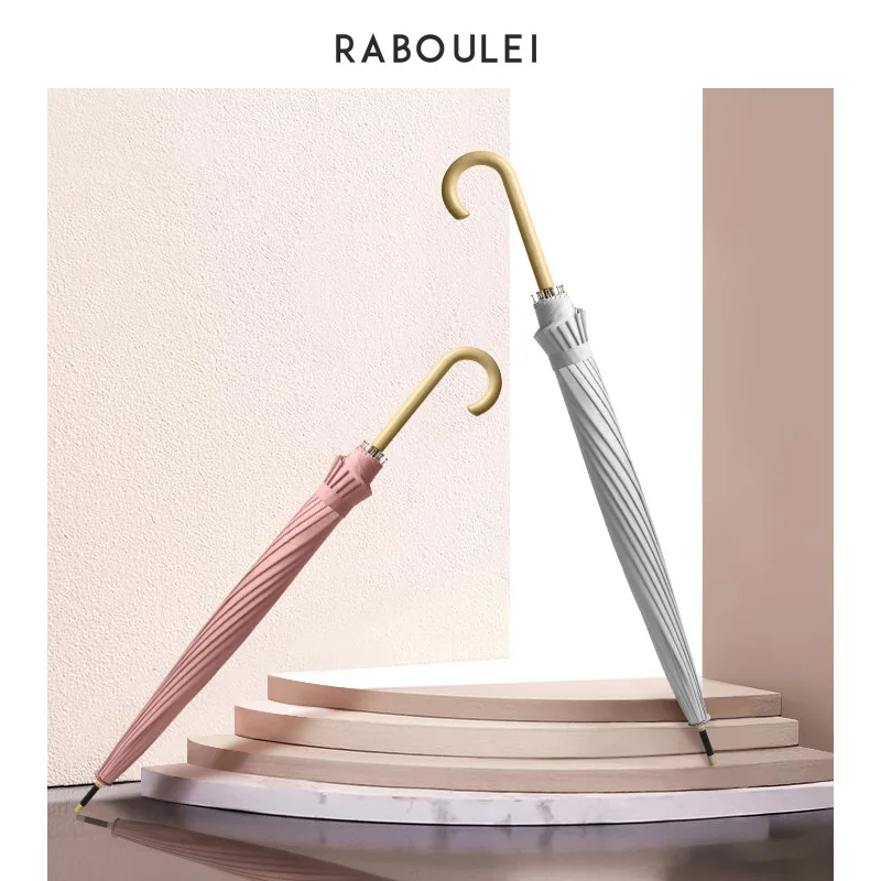 HotSale Strong Extra Large Automatic Promotional Business WindProof Waterproof Customized golf stick straight umbrella with logo