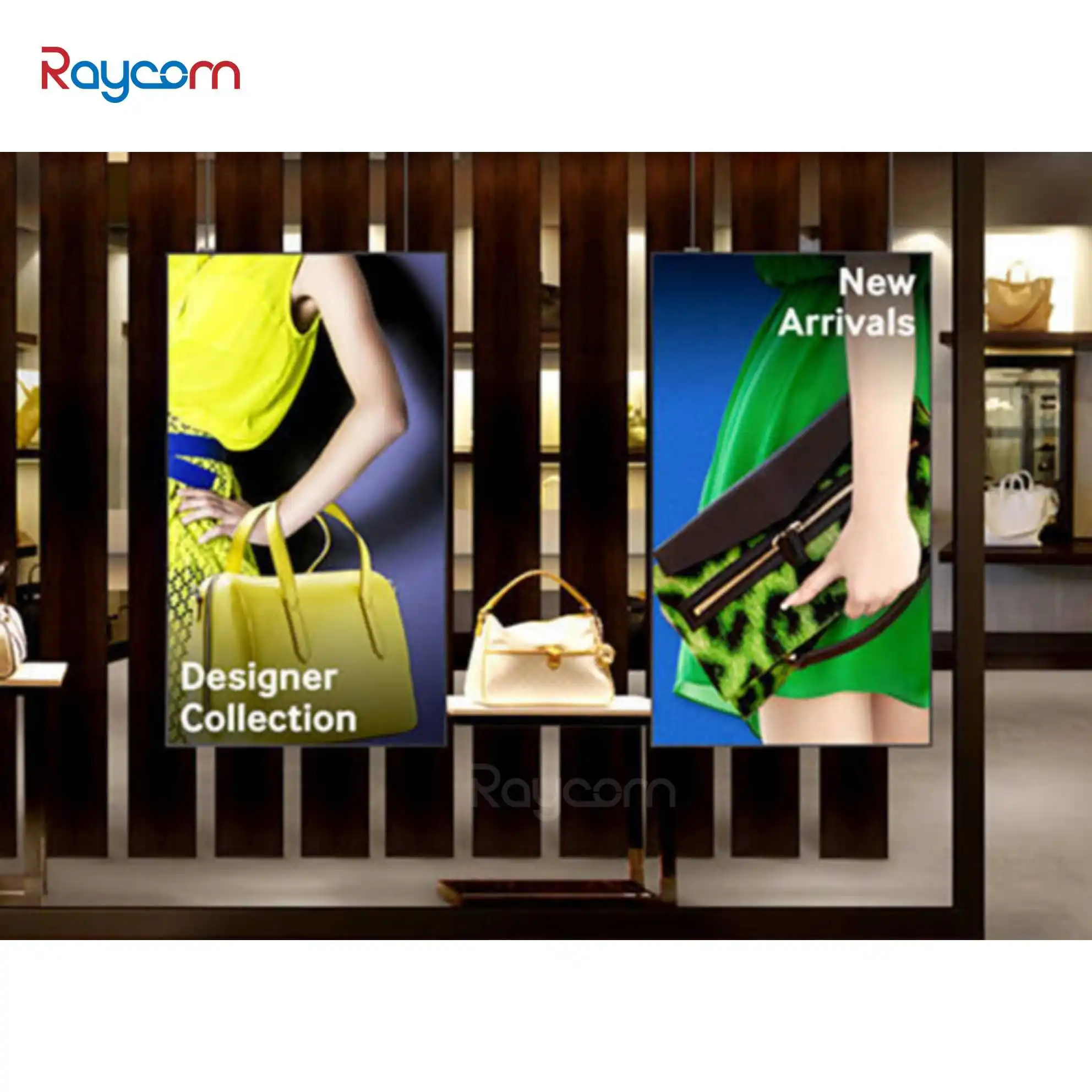 High brightness 500 2500nits indoor 32 43 55 inch hanging shop store lcd screen Advertising digital window display signage