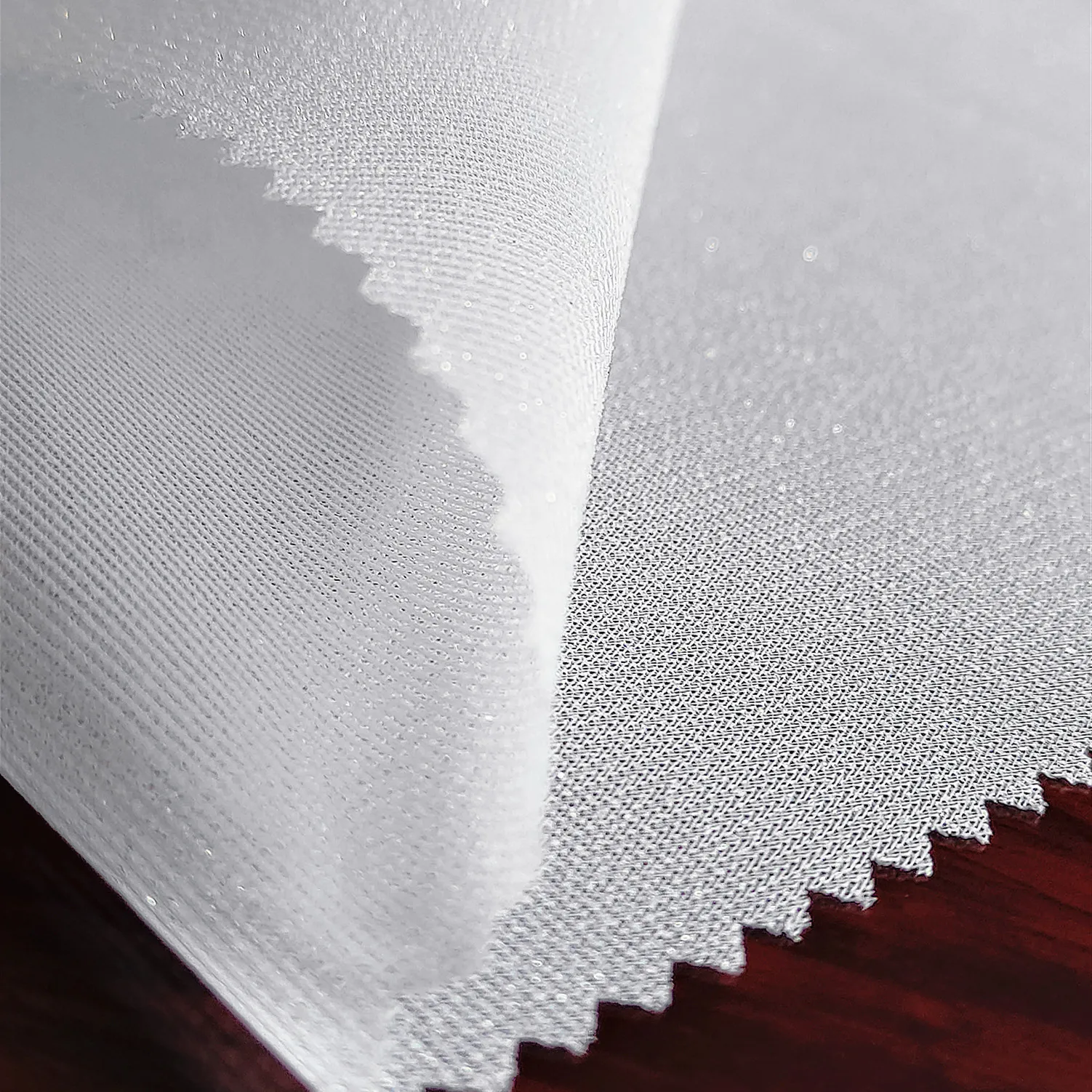 
Hot item double dot woven fusible Hat interlining White color 150cm Width F455 