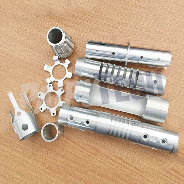 
Custom Clear Anodized 6061 Aluminum CNC Machining Center Lightsaber Parts, 5 Axis CNC Machining Aluminum Grip Parts Lightsaber 
