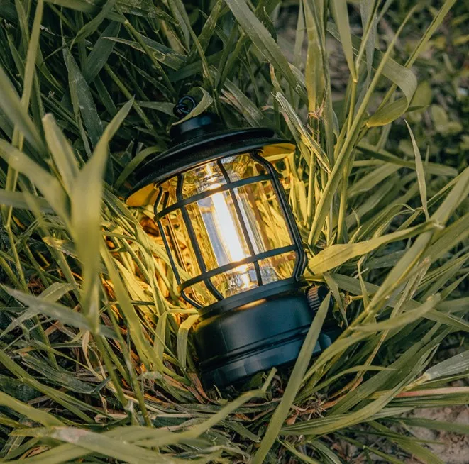 Outdoor camping atmosphere hanging lights tent ceiling lighting horse LED hanging lantern camping lights