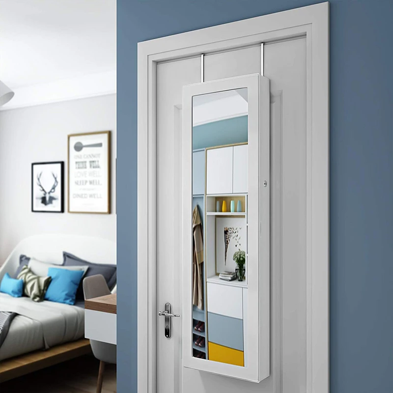 
Hanging Wall Mounted Jewelry Cabinets Storage Organizer With Mirror Full Length Mirror 
