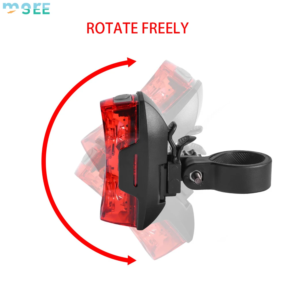 SeeMore Brand Wide Angle Optics usb Night Riding Cycling Safety Reflector Accessories Taillight Bicycle Rear Back Lights