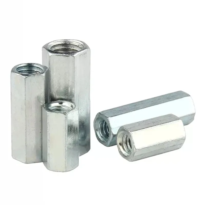 Round Coupling Nut M8 M6 M10 M5 m22 M4 1/4 Inch Customization Iron Long Round Connector Nuts