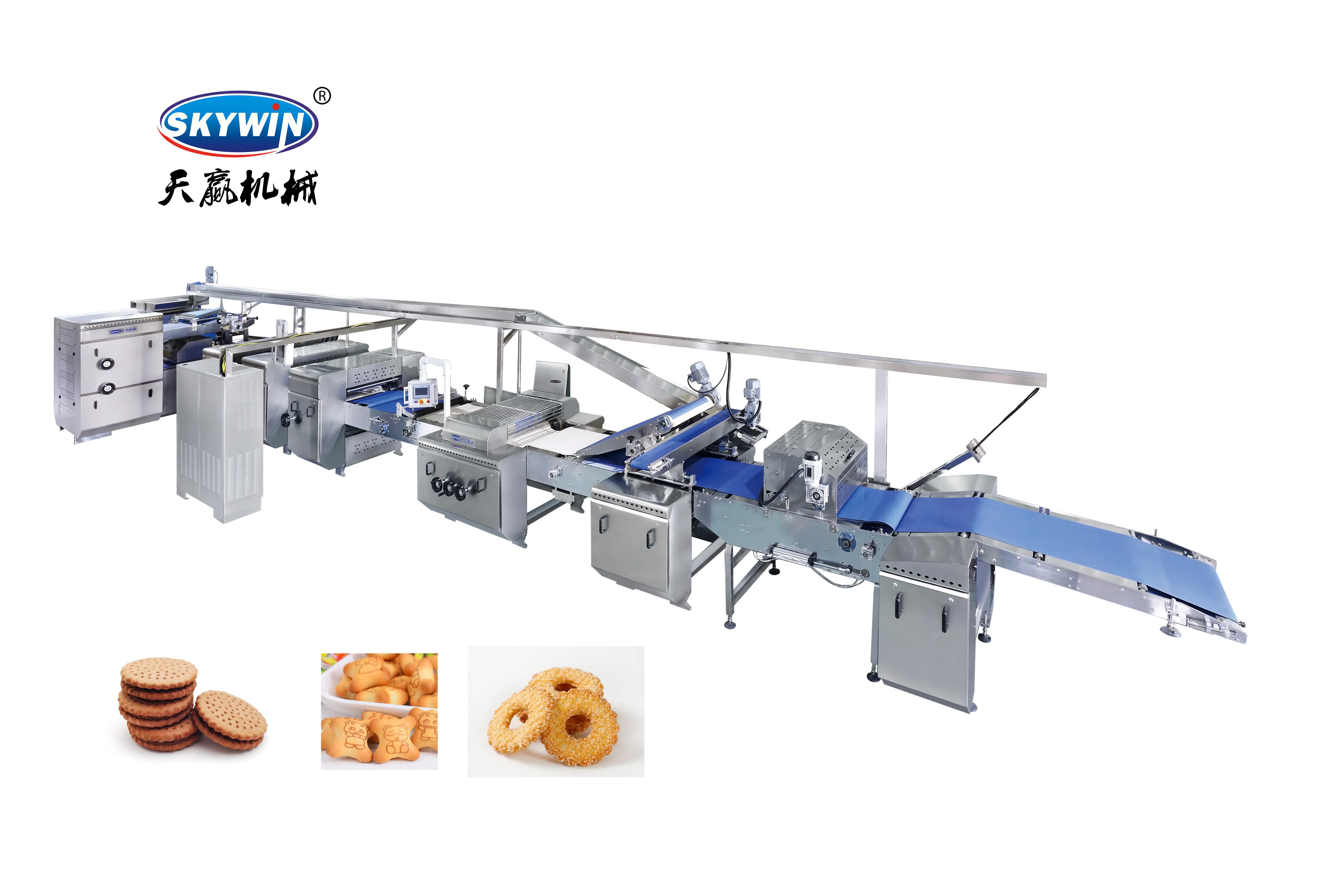 Hot Sales Cracker Bakery Biscuit Making Machine SKYWIN Brand Small Scale Commercial Biscuit Making Line