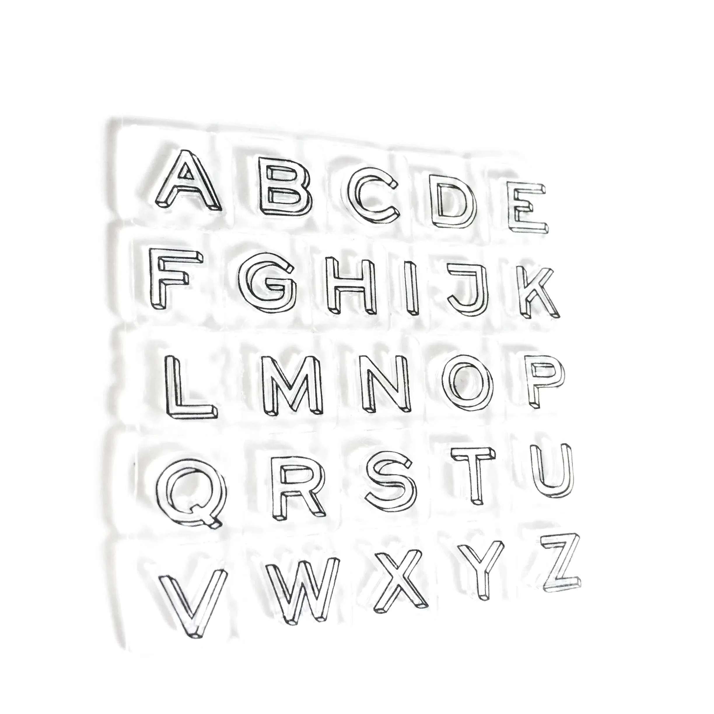 Clear Stamps Manufacturer Customized Alphabet Clear Stamps 26 Letter Stamps Scrapbooking Greeting Cards Postcards Decoration