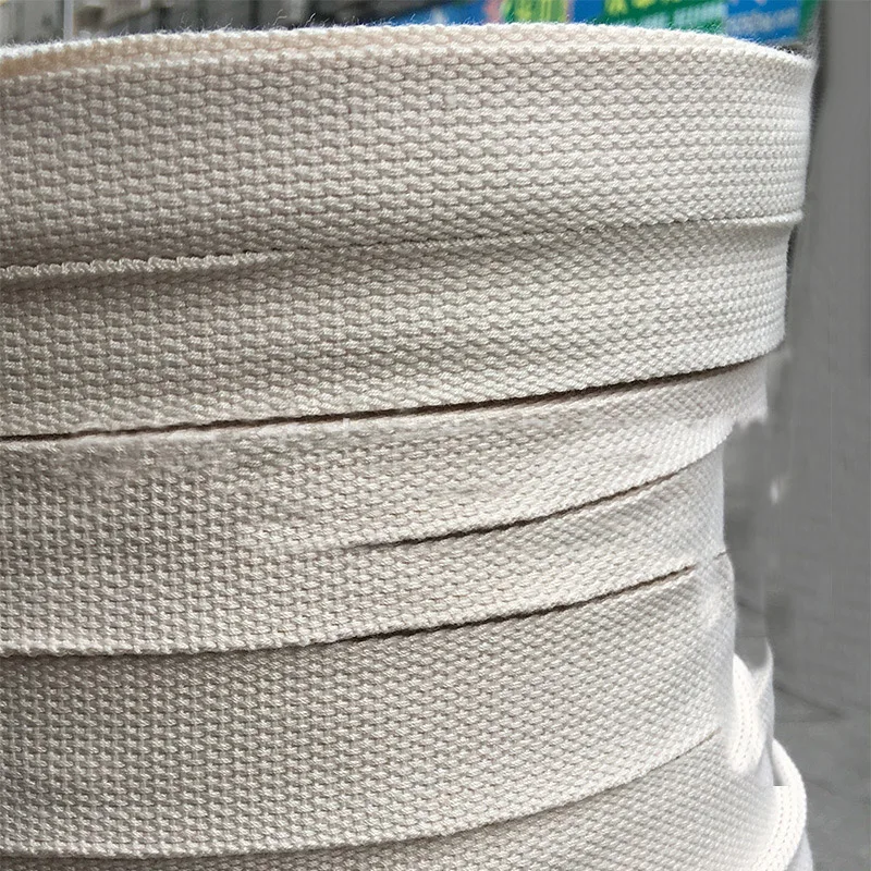 Customized Logo Best Quality 1.54mm Thickness Cotton Webbing For Bag Strap