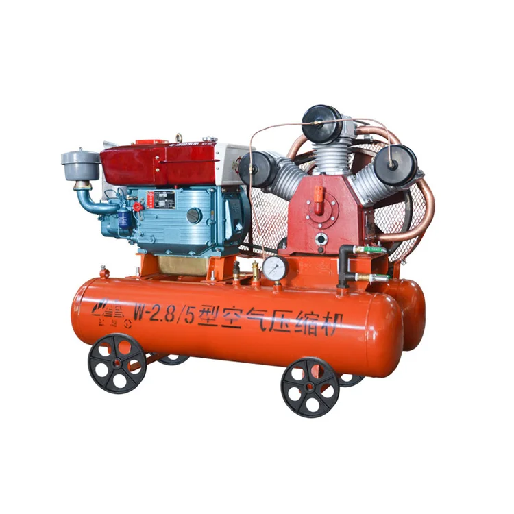 Горячая Распродажа, хорошее качество, хорошая цена, YINCHAO W-2.8/5 портативный поршневой воздушный компрессор с дизельным приводом для карьера Rock Drill Mining