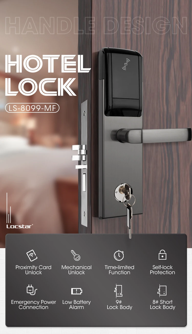 Locstar Производство RFID электронная система цена дверной замок для отеля с программным обеспечением