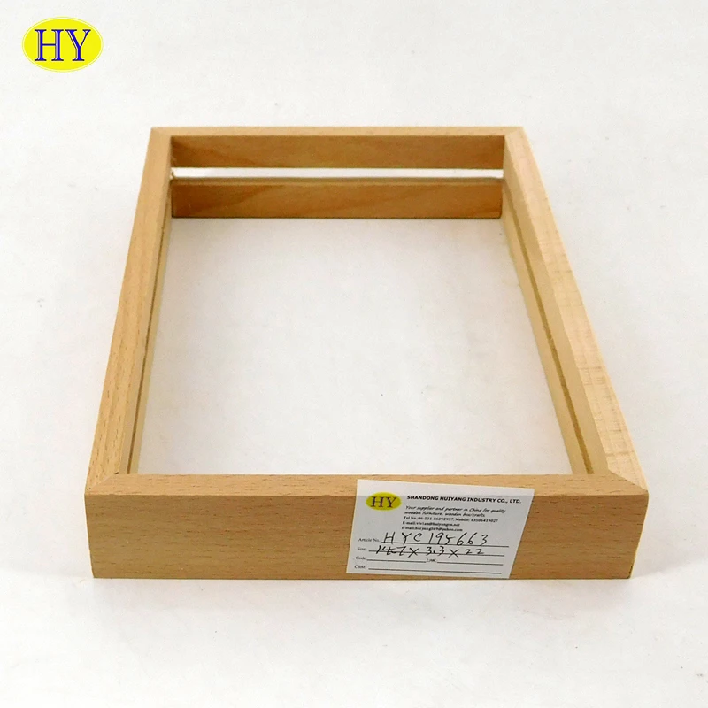 Picture Frames Wooden Photo Frame Unfinished Wood Natural Wholesale Custom Recycled Wall-mounted A4 Solid Eco-friendly HY