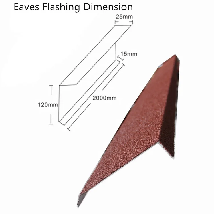 Aluminized Zinc Sand Coated Roof Panel Accessories Relitop Roofing Trim Eave Flashing
