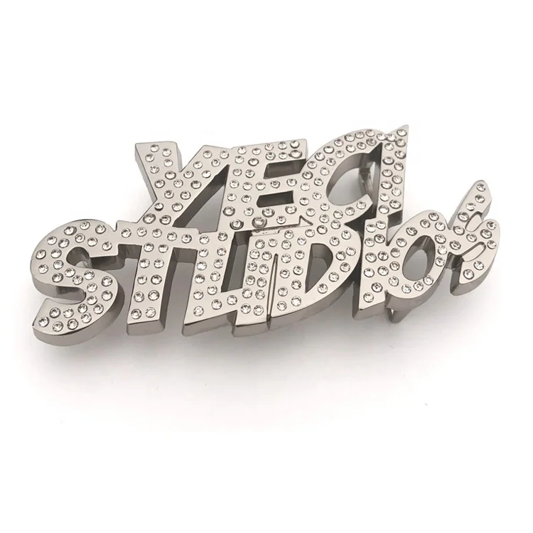 Wholesales Silver Plating Women Fashion Solid Custom Brand Name Logo Metal Buckle for Leather Belts