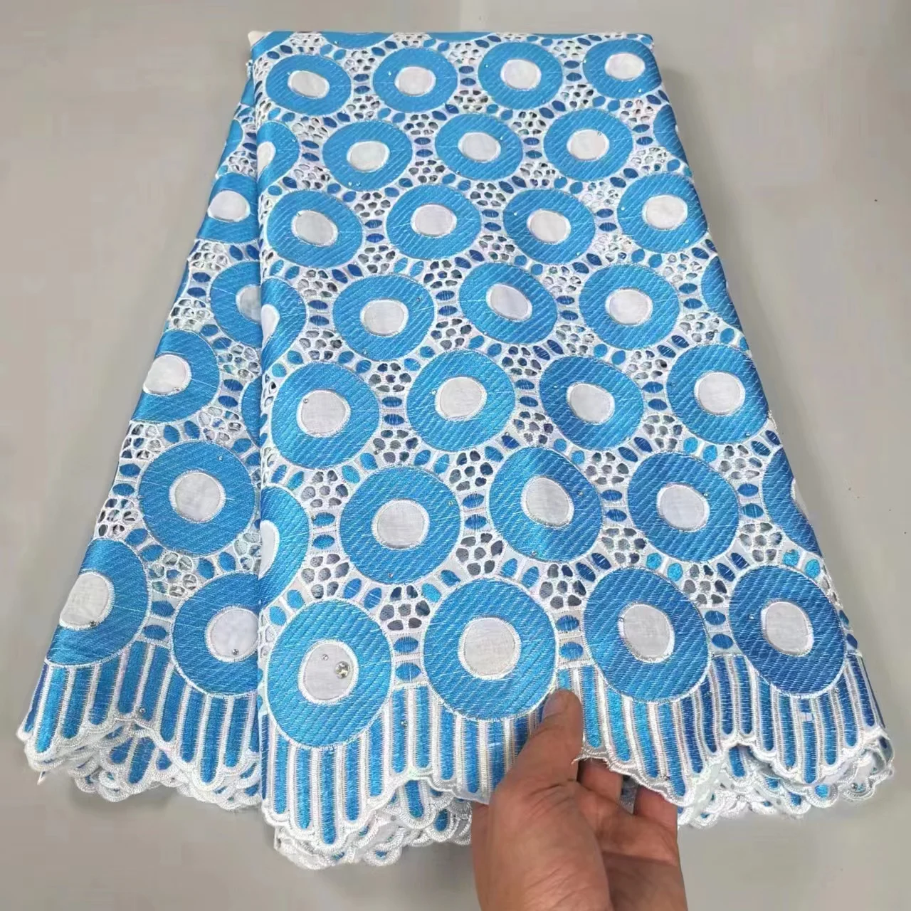 Nigerian lace 100% cotton material for wedding fabric embroidery swiss lace fabric tissu africain voile suisse coton dentelle