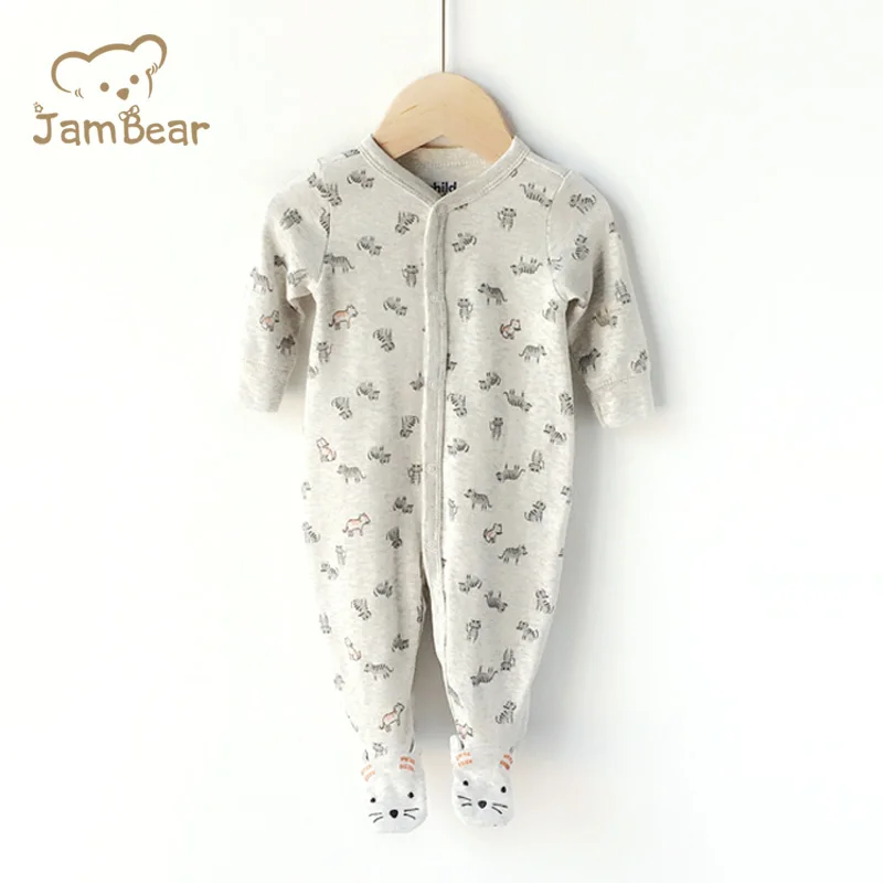 JamBear Long Sleeve Organic Baby Clothes baby romper set baby clothes Boy Girl Jumpsuit Romper infants Pajamas