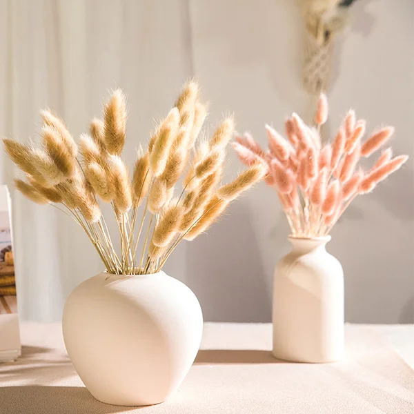 Yunnan Original Natural Bunny Tails Dried Flowers Home Table Bedroom Decoration Lagurus Ovatus Dried Flower Douquet Wedding Deco