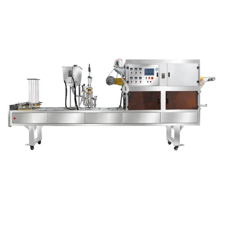 watsap+8615504261925 High precision plastic yougurt cup forming filling sealing machine