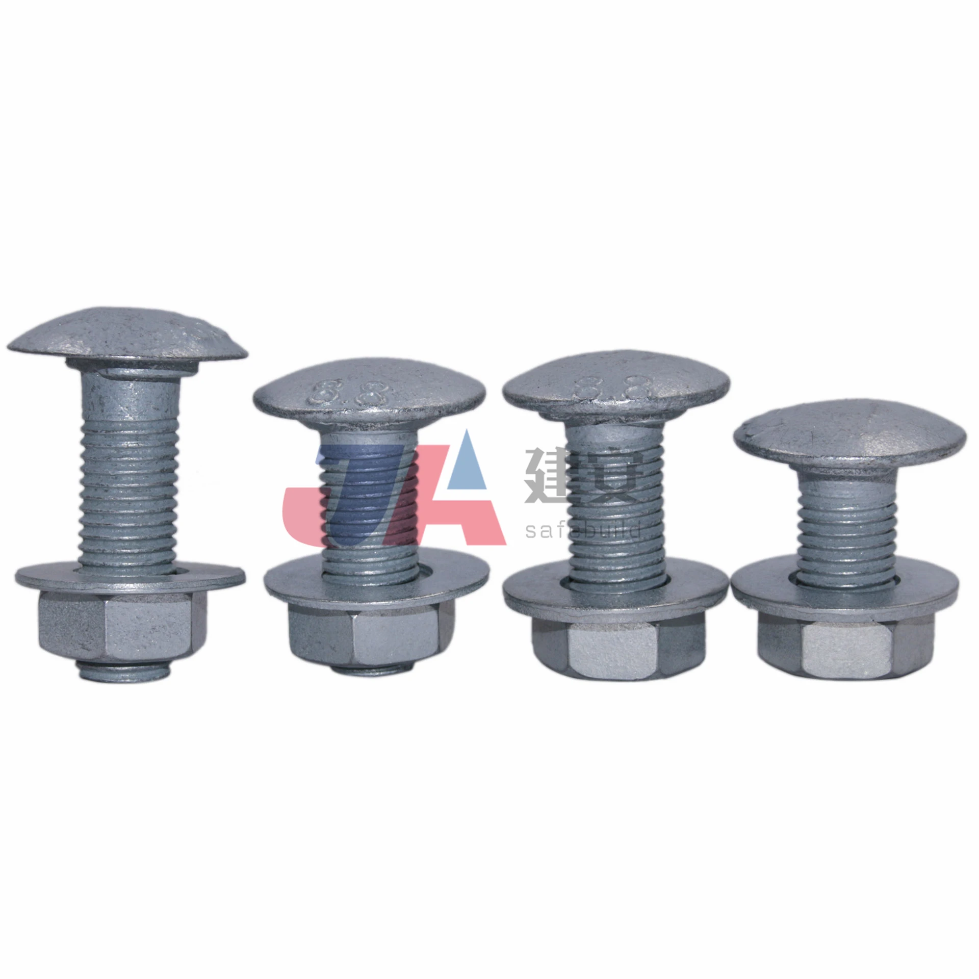 Highway Guardrail Steel Din 931 Din 933 M8 M4 Hex Head Bolt Grade 4.8/ 8.8/ 10.9/ 12.9 Half Thread Hex Bolt And Nut screw