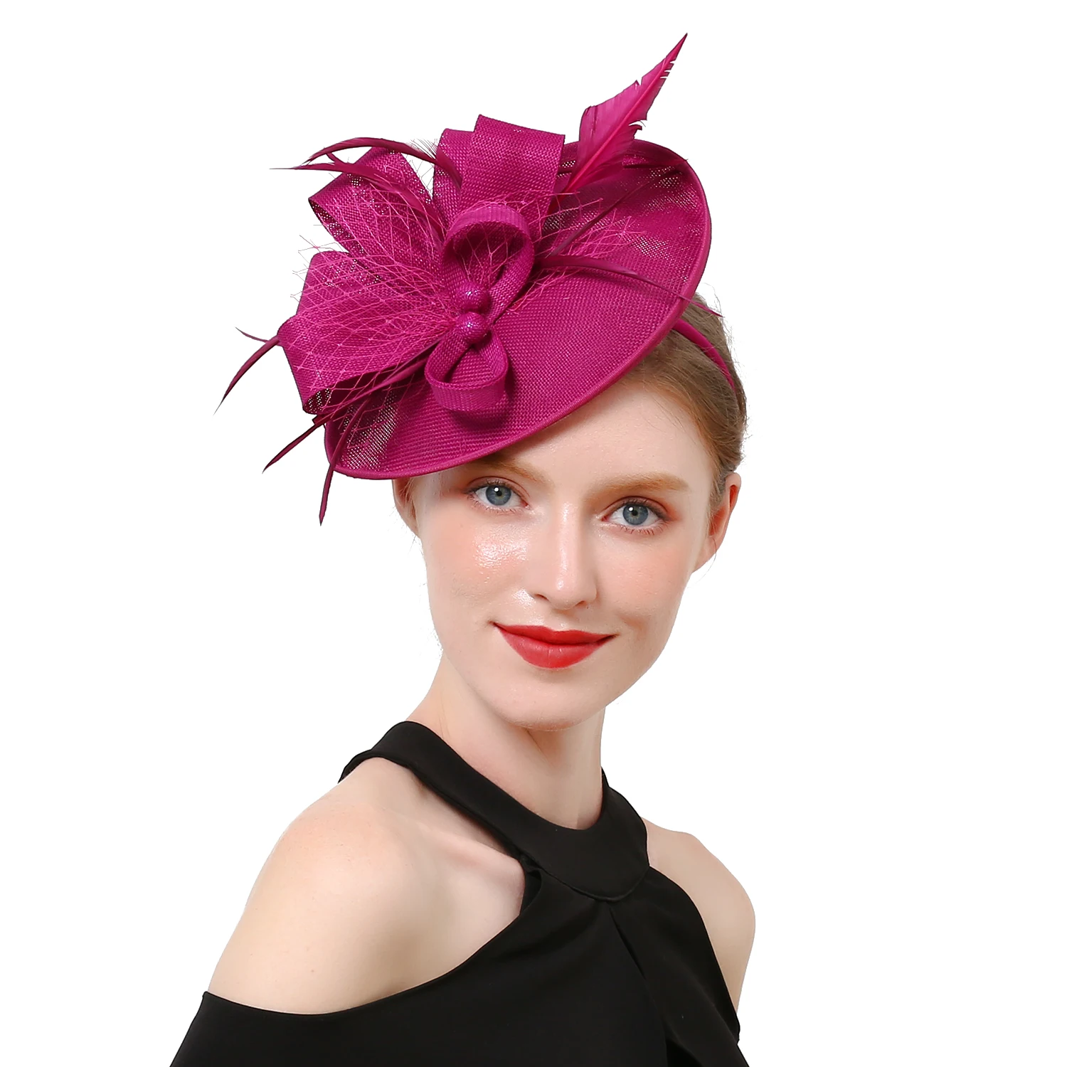 Самая популярная шляпа Kentucky Derby модная Sinamay церковная с разноцветными перьями официальная для женщин украшение вечеринки