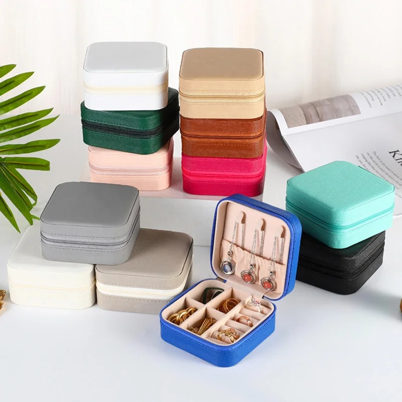 Cheap Portable Travel Quality Jewelry Organizer Case Storage Box Bags with Zipper