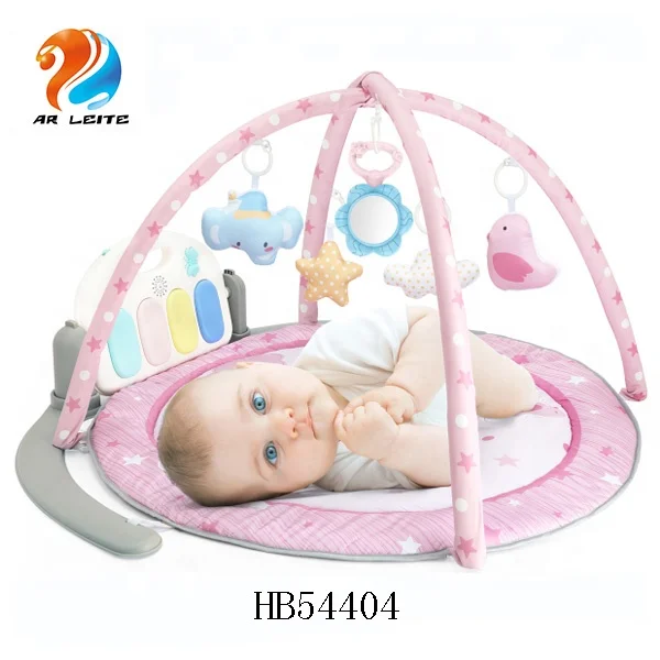 Wholesale Factory Price Round Baby Crawling Activity Gym Play Mat Pedal Piano Musical Fitness Gym Carpet