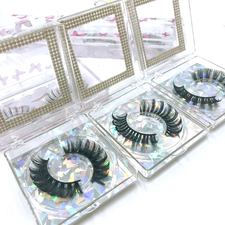 New arrival Natural Long Russian Volume Strip Lashes Wholesale Eyelash Extensions D Curl Faux Mink Eyelashes