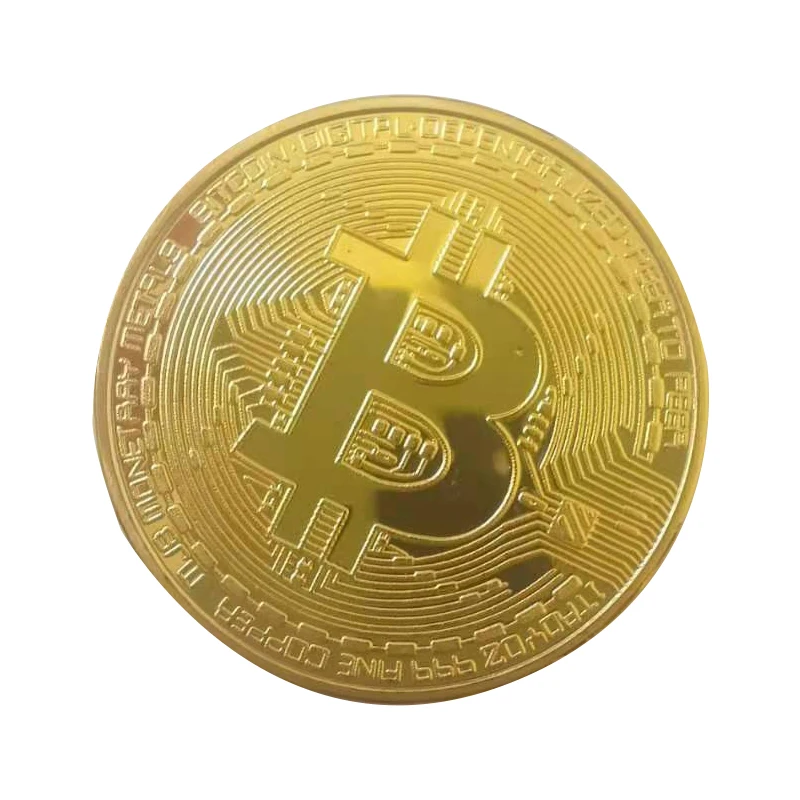 Custom souvenir gold-plated bitcoin metal coin collection bitcoin commemorative coin