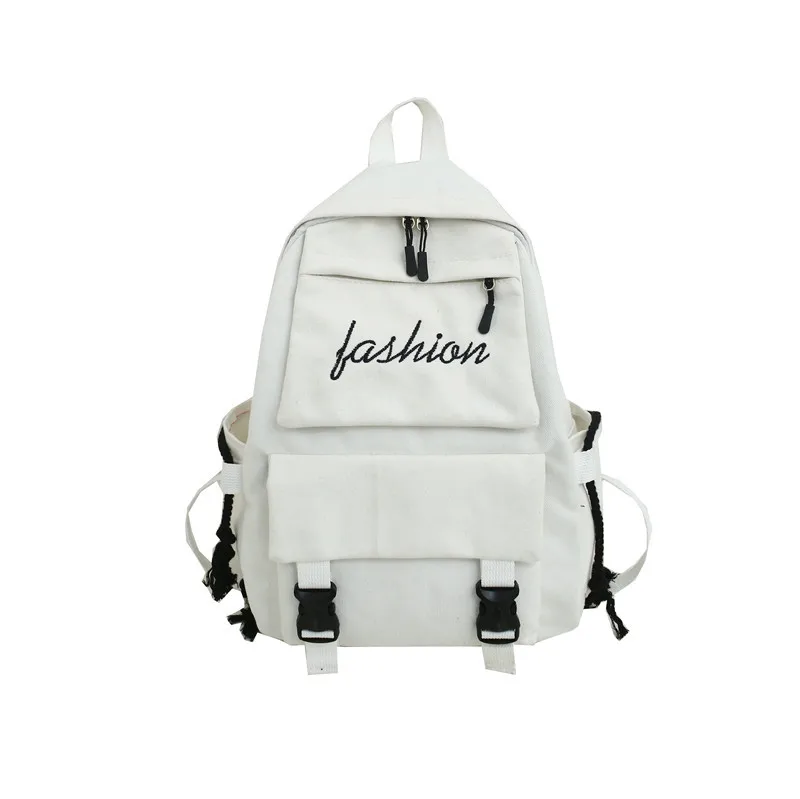 Wholesale Fashion Korean School Bag Female College Students Portable Backpack  Campus Canvas School Backpack