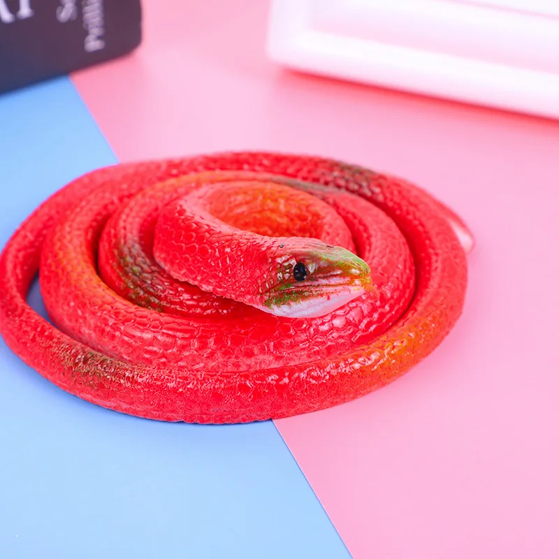 Wholesale Children Soft Plastic 75CM Trick Scary Funny Props Simulation Snake Toy