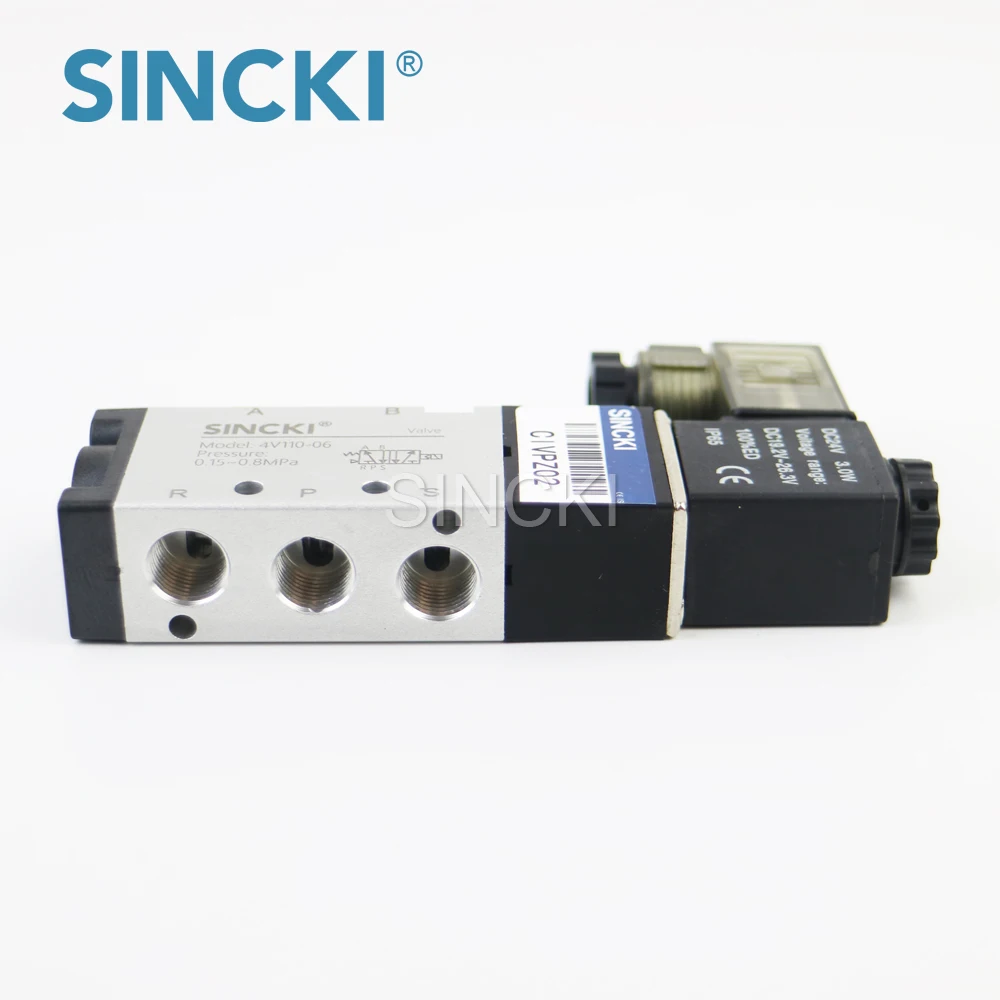 4V series 4V110-06 5 port 2 way double coil Solenoid Valve