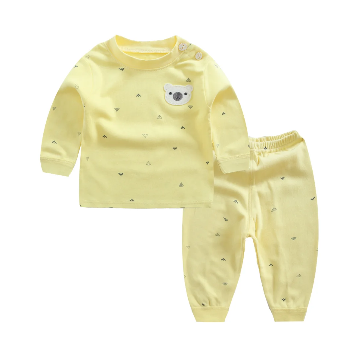 
Cotton baby underwear set newborn pajamas set boys girls sleepwear 2 piece set long johns 